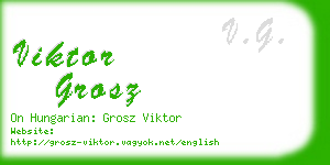 viktor grosz business card